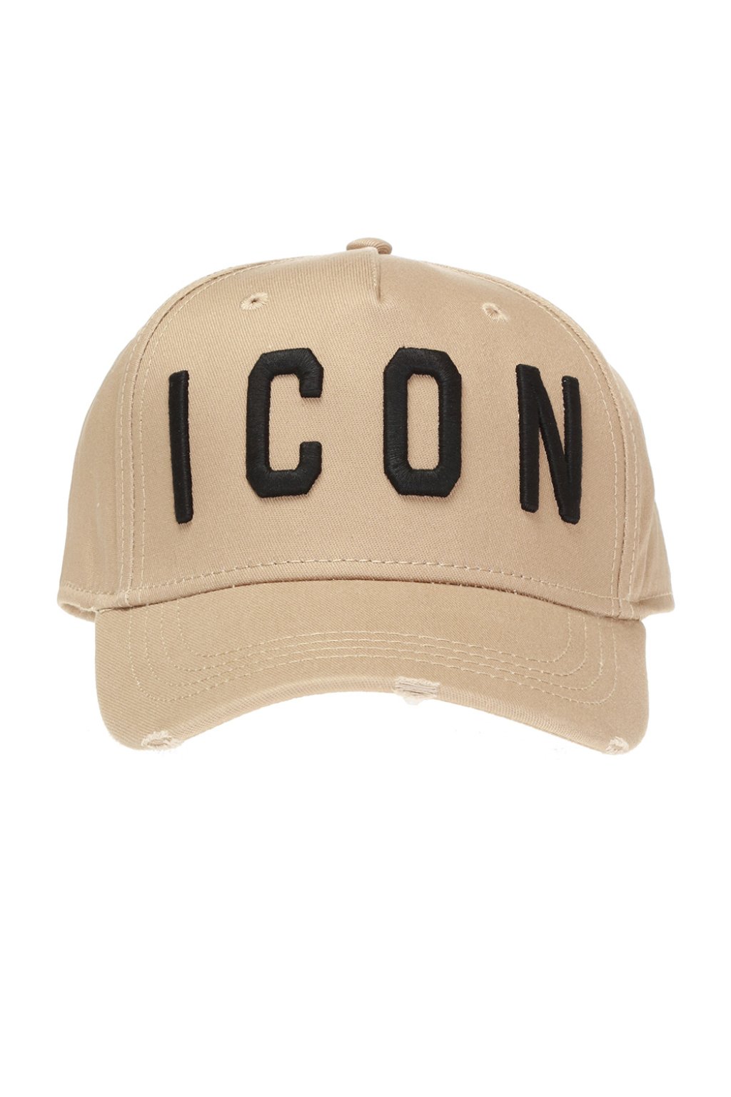 Smooth toe cap Beige Baseball cap with lettering Dsquared2 SchaferandweinerShops GB